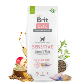 Brit Care Dog Digestion & Skin Insect & Fish Grain Free - Хипоалергенна Храна за Кучета над 12 месеца, с риба, високоусвоим протеин от насекоми и кокосово масло, БЕЗ пилешка мазнина 